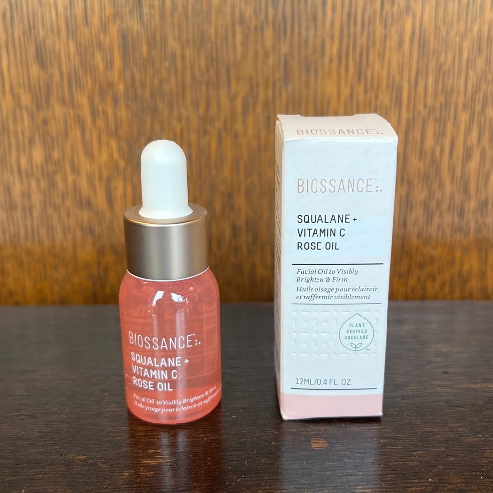 NEW Biossance Squalane + Vitamin C Rose Oil